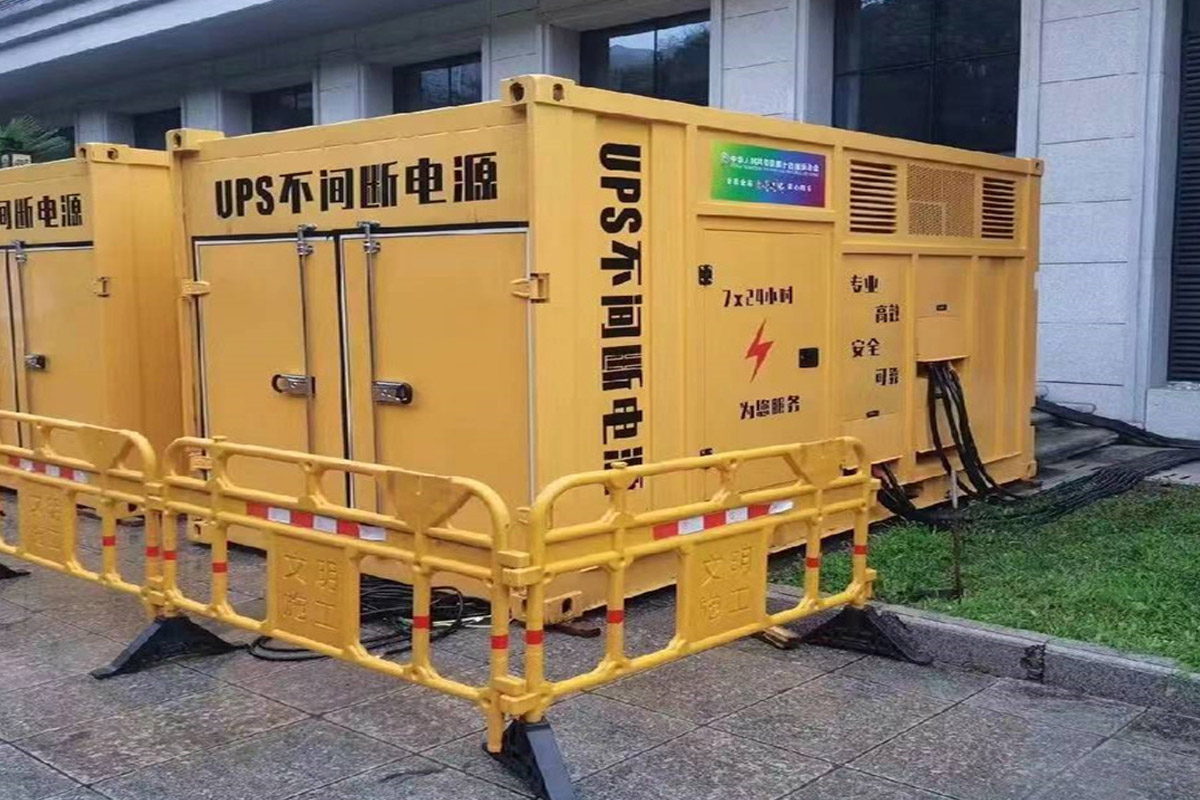 玉门发电机租赁施工现场